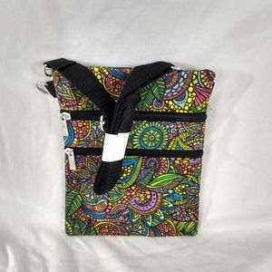 NEW SMALL COLORFUL CANVAS Floral Bag / Satchel